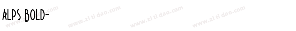 Alps Bold字体转换